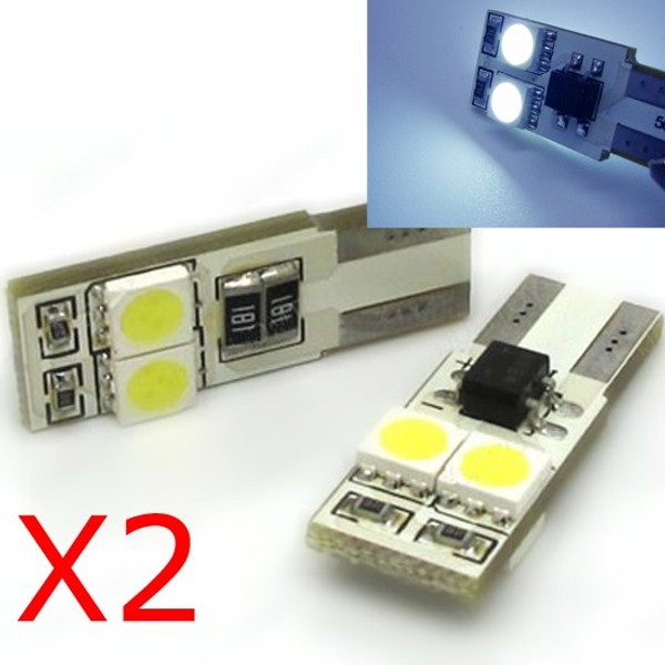 2 x AMPOULES 4 LEDS SMD CANBUS - T10 W5W