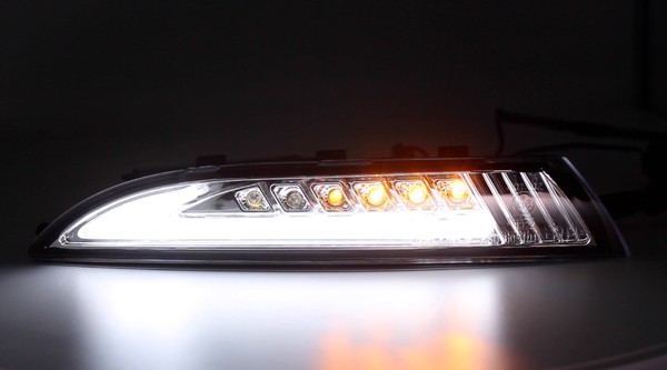 Clignotants LED Dynamique Défilant + Feux de jour LED Scirocco Volkswagen - Version Claire