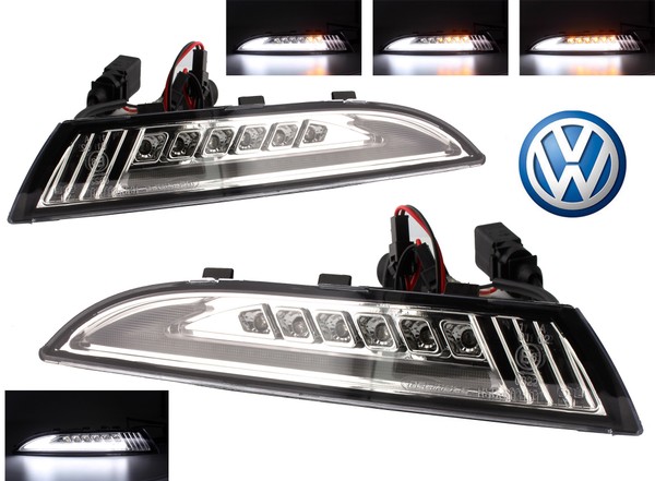 Clignotants LED Dynamique Défilant + Feux de jour LED Scirocco Volkswagen - Version Claire