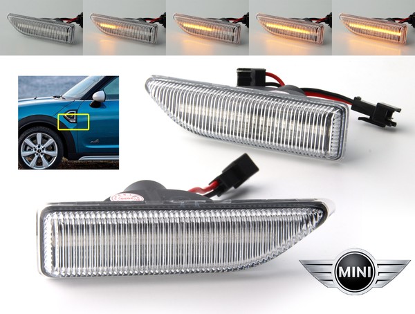 Clignotants Latéraux Défilants LED Mini Countryman F60 - Version clair DYNAMIQUE