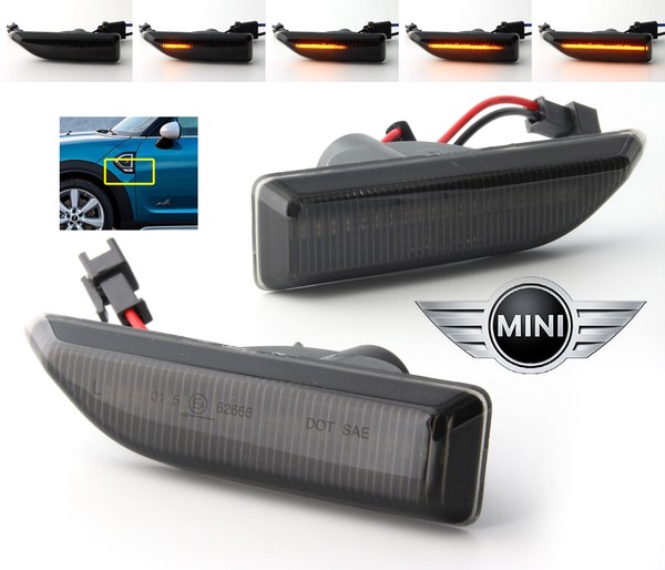 Clignotants Latéraux Défilants LED Mini Countryman F60 - Version Fumée DYNAMIQUE
