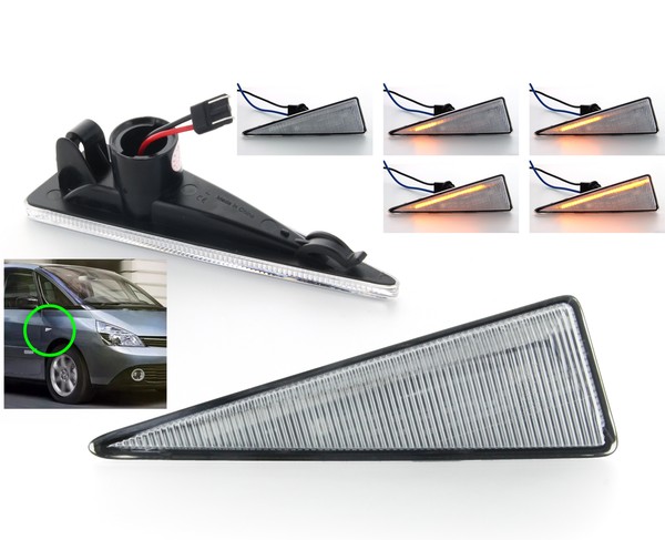 Clignotants Répétiteurs Clairs LED DYNAMIQUE DÉFILANT RENAULT ESPACE 4