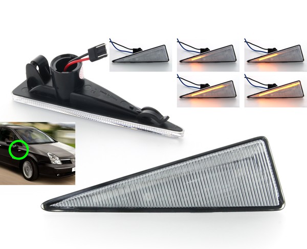 Clignotants Répétiteurs Clairs LED DYNAMIQUE DÉFILANT RENAULT VEL SATIS
