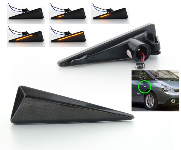 Clignotants Répétiteurs Fumés LED DYNAMIQUE DÉFILANT RENAULT ESPACE 4