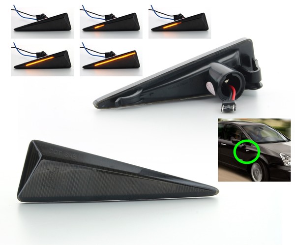 Clignotants Répétiteurs Fumés LED DYNAMIQUE DÉFILANT RENAULT VEL SATIS