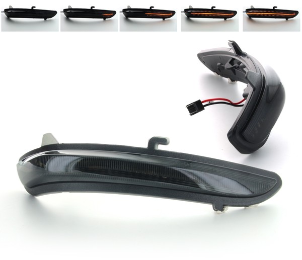 Repeaters dynamic backlighting LED scrolling Peugeot 208