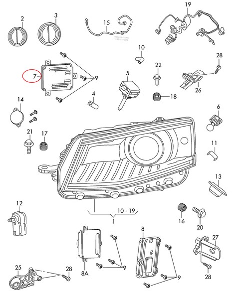 MODULE LED TYPE 4G0.907.697.D - Audi* / VW / SKODA