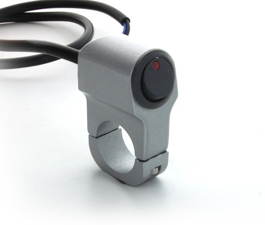 Gray Aluminum ON / OFF commodo button - Rear output - XENLED