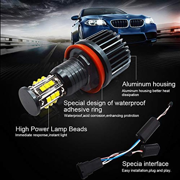 Pack Angel Eyes H8 160W 360° pour E70 / E71 / E60 / E61 / E63(07-) / E64(07-) / E90LCI / E92 / E93  - Garantie 3 ans