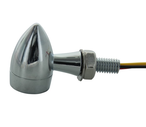 Clignotant + Stop LED Bullet Style Harley - Version Chrome - ECE Homologué
