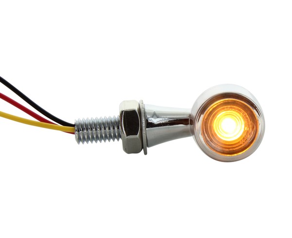 Clignotant + Stop LED Bullet Style Harley - Version Chrome - ECE Homologué