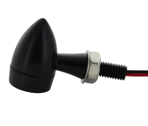 Pack de 2 Clignotants + Stop LED Bullet Style Harley - Version Noire - ECE Homologué - Aluminium