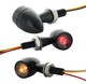 Pack de 2 Clignotants + Stop LED Bullet Style Harley - Version Noire - ECE Homologué - Aluminium