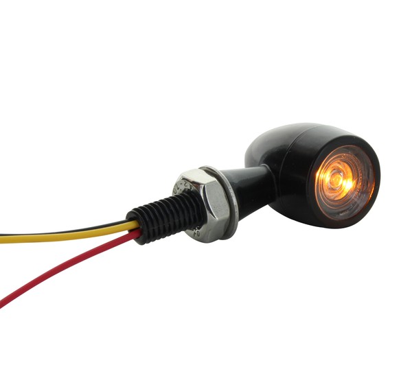 Pack de 2 Clignotants + Stop LED Bullet Style Harley - Version Noire - ECE Homologué - Aluminium
