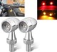 Pack de 2 Clignotants + Stop LED Bullet Style Harley - Version Chrome - ECE Homologué