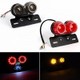 Feux arrière Stop/Veilleuses + Clignotants + Plaque LED - Universel + Support - Version Fumée - ECE