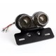 Feux arrière Stop/Veilleuses + Clignotants + Plaque LED - Universel + Support - Version Fumée - ECE