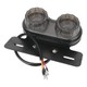 Feux arrière Stop/Veilleuses + Clignotants + Plaque LED - Universel + Support - Version Fumée - ECE