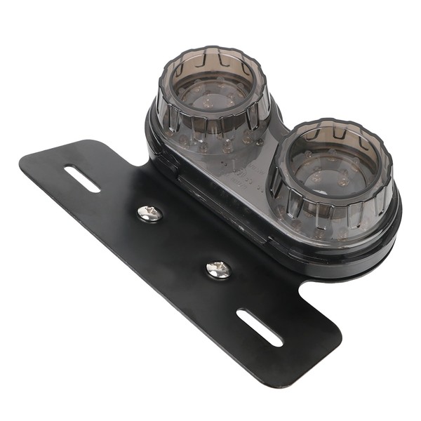 Feux arrière Stop/Veilleuses + Clignotants + Plaque LED - Universel + Support - Version Fumée - ECE