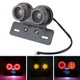 Feux arrière Stop/Veilleuses + Clignotants + Plaque LED - Universel + Support - Version Fumée - ECE