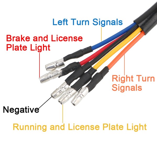Feux arrière Stop/Veilleuses + Clignotants + Plaque LED - Universel + Support - Version Fumée - ECE
