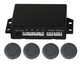 Radar de recul 4 capteurs gris - buzzer