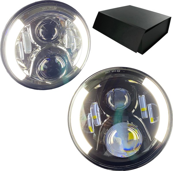 Optique LED adaptable BUELL R 1125 R - Homologué 7 pouces 40W 4500Lms