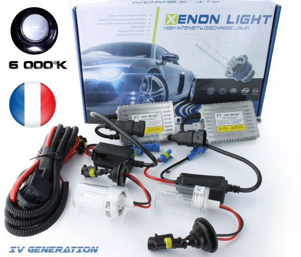 Kit xénon H7 - 6000°K - 75W slim - Rally Cup - conversion HID - La paire