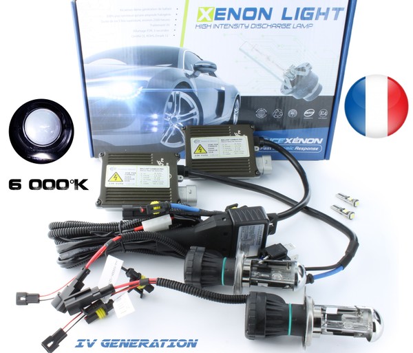 Kit H4-3 bi-xenon - 55W 6000K - NORMAL Ballast - bil