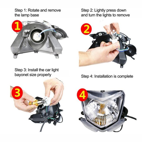 LED BA20D 4D-LENS - 9V - 32V - 6000K - 4000lms