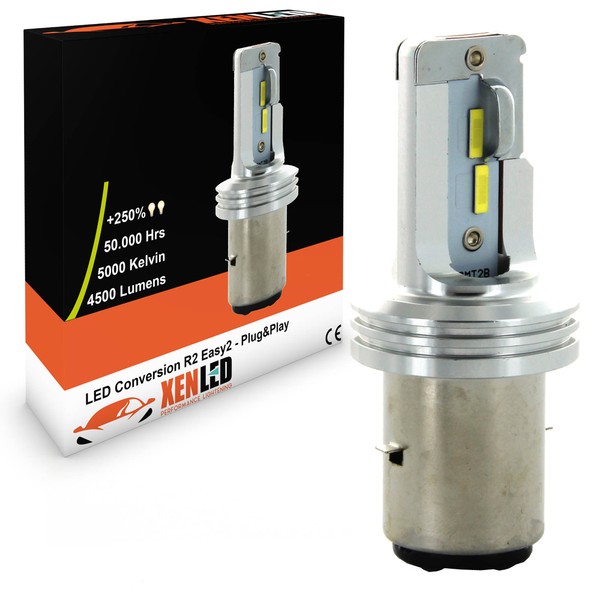 Ampoule Bi-LED S2 pour APRILIA Red Rose 50 (LP) - 5000K - 2500lms - XENLED