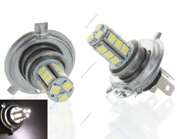 2 x H4 24V pærer - LED SMD 18 LED - 24 Volt lastbil pære