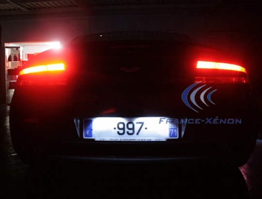 Pack plaque d'immatriculation LED - VANTAGE aston martin - Luxe Blanc