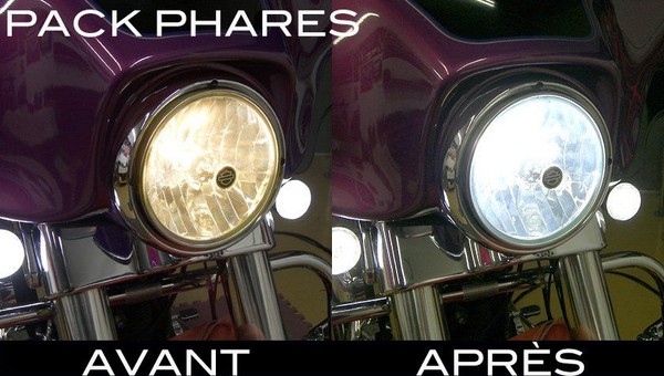Pack ampoules de phare Xenon Effect pour R 80 R  (247E) - BMW - feux de croisement et plein phare