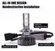 Kit AMPOULES H7 LED Ventilées FF2 - 5000Lms - 6000°K - Taille Mini