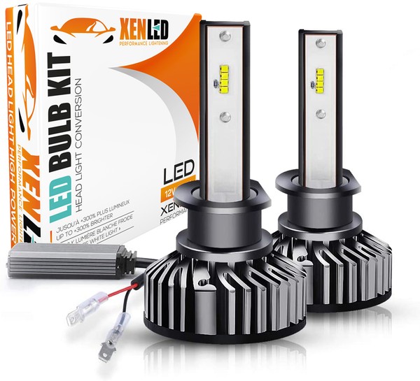 Kit AMPOULES H1 LED Ventilées FF2 - 5000Lms - 6000°K - Taille Mini