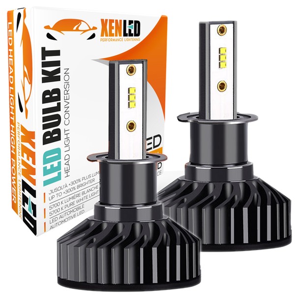 Kit AMPOULES H3 LED Ventilées FF2 - 5000Lms - 6000°K - Taille Mini