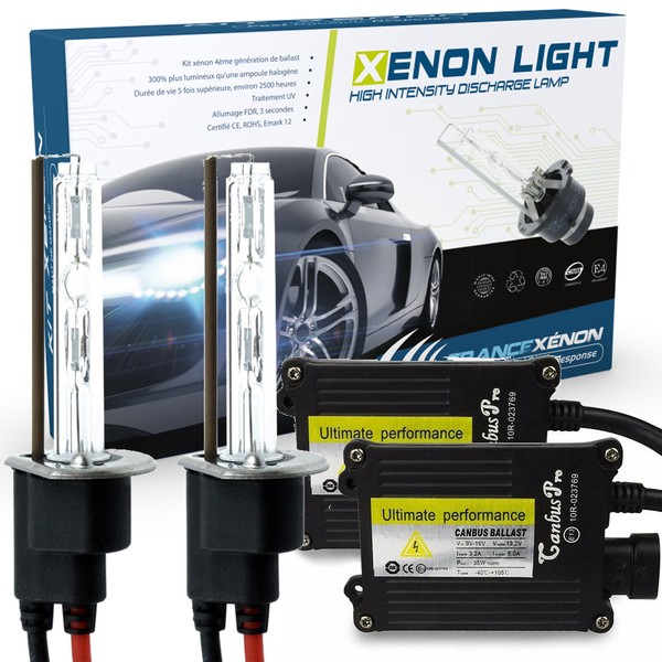 Kit Xénon H1 - 6000K - Slim Ballast  - voiture