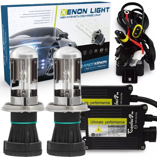 Kit H4-3 bi-xénon - 55W 8000K - NORMAL Ballast  - voiture
