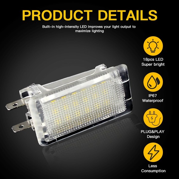 Pack modules LED de coffre PORSCHE - BLANC PUR Haute Puissance