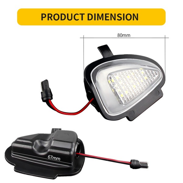 Pack 2 éclairages LED coming home rétroviseur Golf 6 - Lampe de bienvenue sous rétroviseur Volkswagen* LED