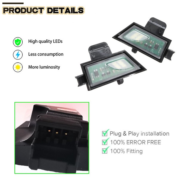 Pacote de 2 luzes LED para espelhos retrovisores compatíveis com Golf 7 e compatíveis com Touran