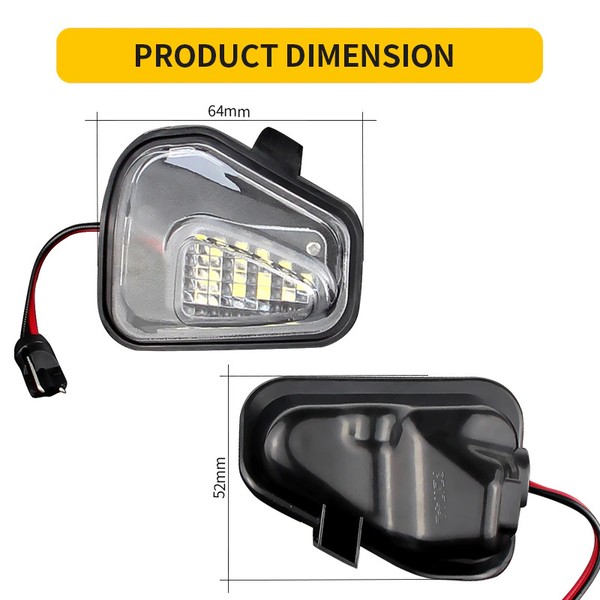 Pack 2 éclairages LED rétroviseur Jetta, Passat CC, Passat, Scirocco, New Beetle, EOS