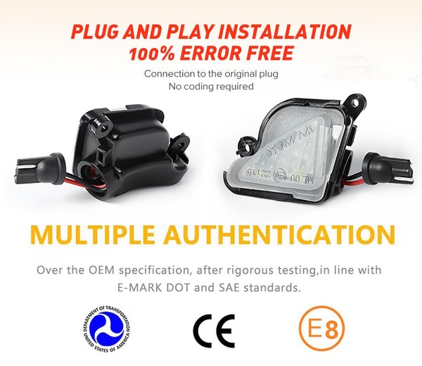 Pack 2 luci a LED per specchi Skoda Octavia Mk2 Mk3 e Superb MK2