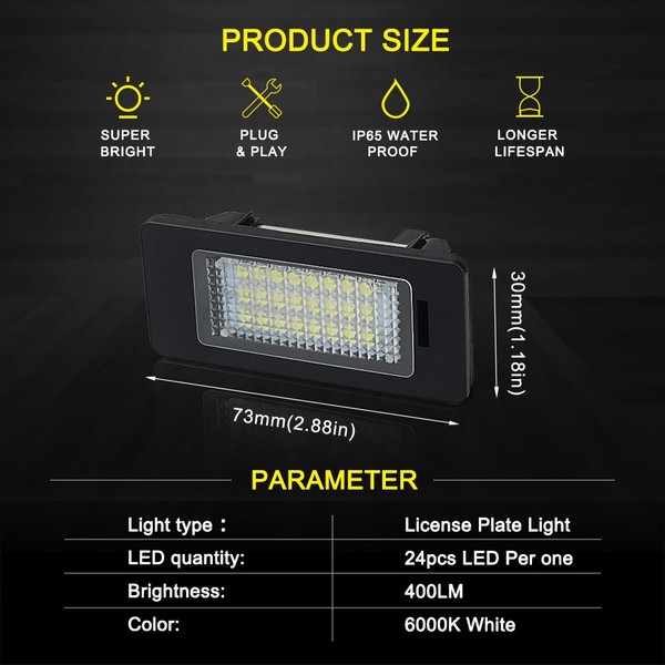 Pack modules plaque arrière BMW E82 E88 E90 E91 E92 E93 E46 E39 E60 E61 E61 E70 E71