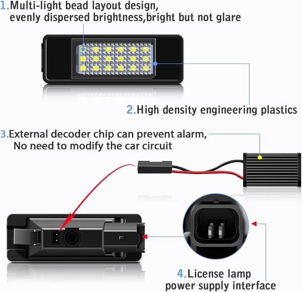 Pack modules LED plaque arrière Mercedes Viano - Vito W639 - Sprinter W906