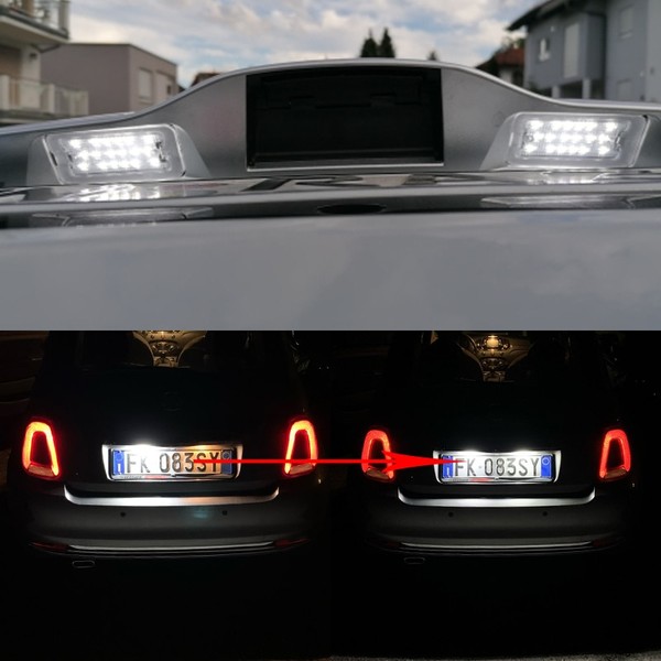 Pack 2 modules LED plaque arrière FIAT 500 500C