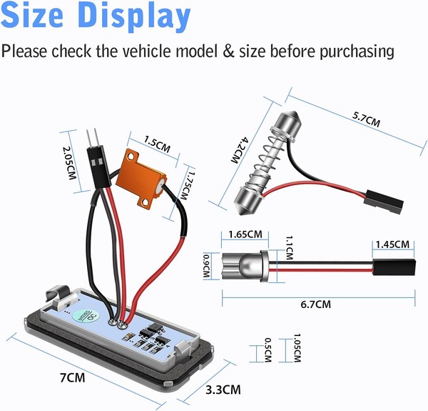 Pack 2 modules LED plaque arrière FIAT 500 500C