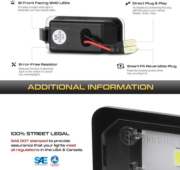 Modules LED plaque arrière Ford EDGE / ESCAPE