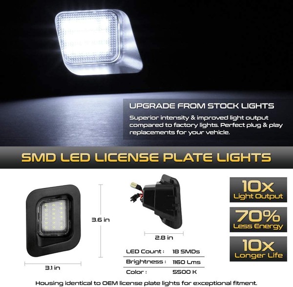 Modules LED plaque arrière LED DODGE RAM 1500 2500 3500 2003 à 2015